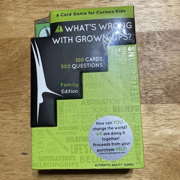 What's Wrong With Grown-Ups? Authentic Agility Games New Sealed Card Game 2020 - Picture 1 of 4